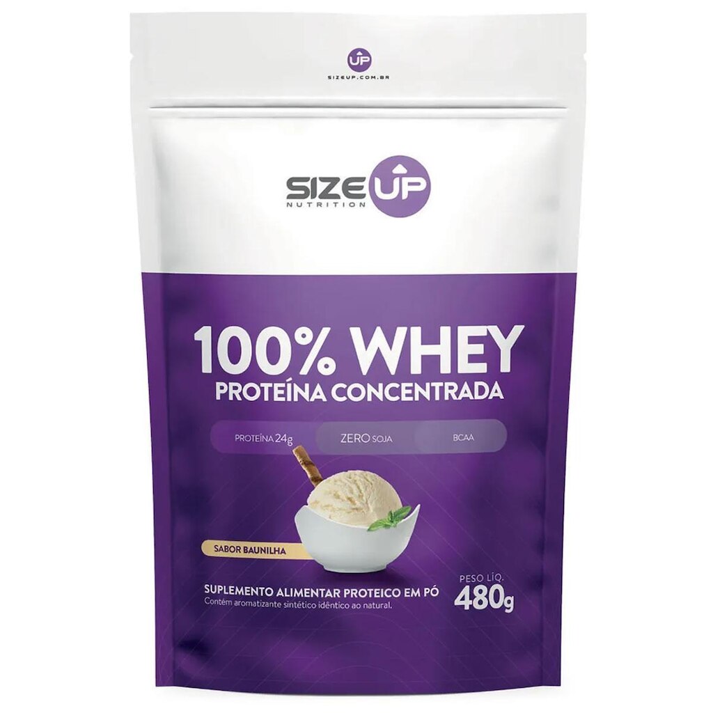 100% WHEY 480 G - SIZE UP (BAUNILHA)