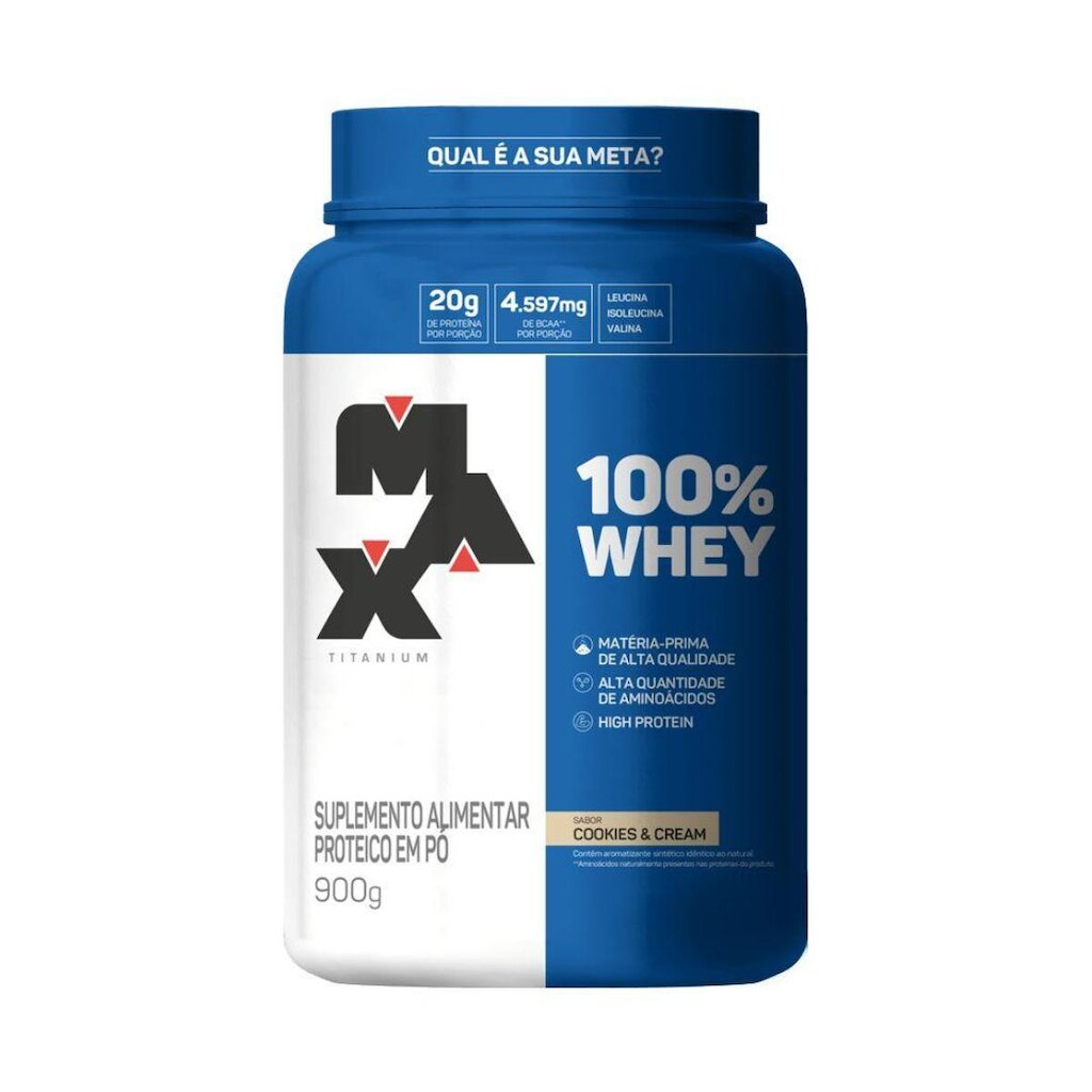 100% whey 900g Pote - Max Titanium