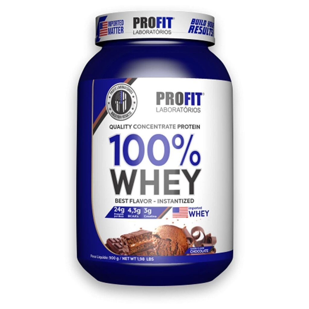 100% Whey Concentrate - 900g Chocolate - Profit