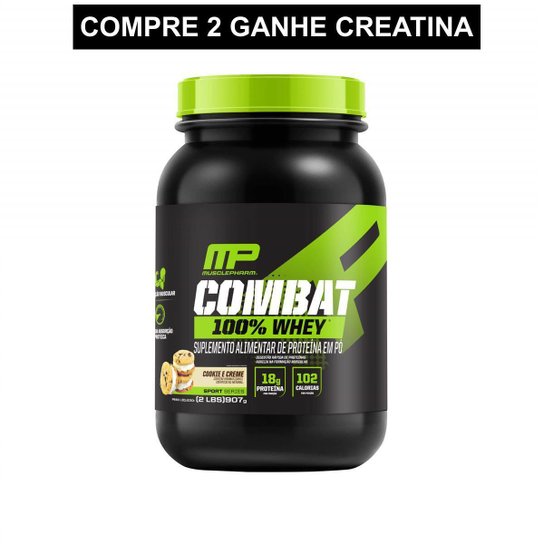 100% Whey Protein Combat Musclepharm 907G - Muscle Pharm Menor preço em 100% Whey Protein Combat Musclepharm 907G - Muscle Pharm