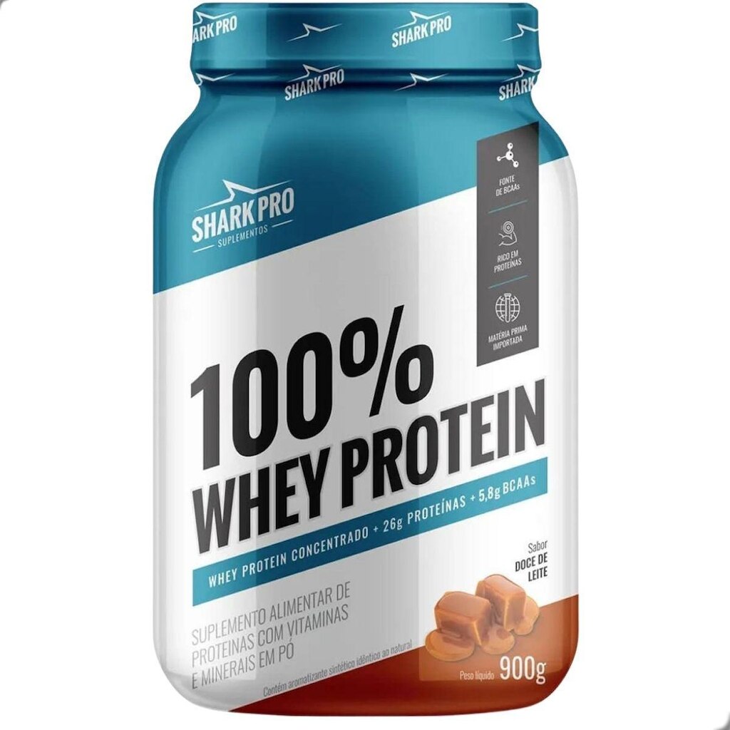 100% Whey Protein Concentrado 900g Shark Pro