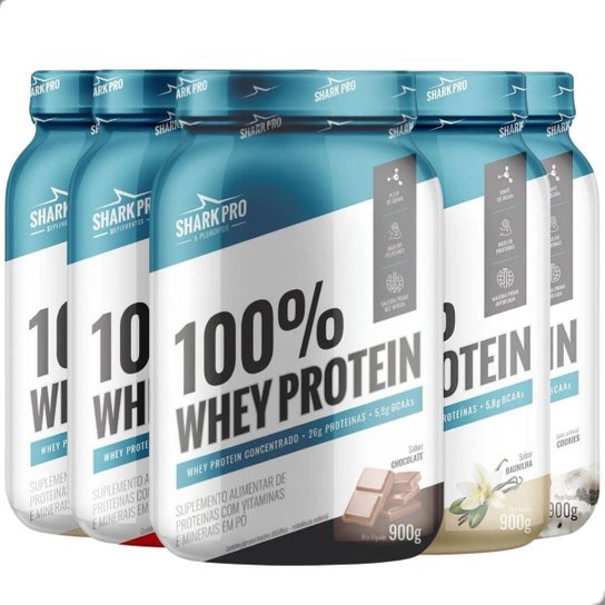 100% Whey Protein Concentrado 900g Shark Pro