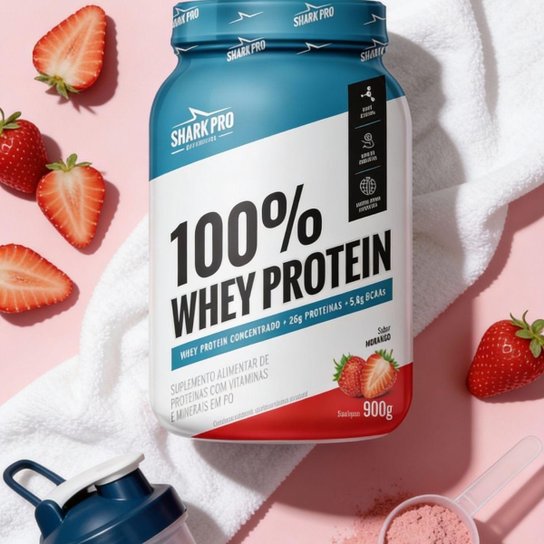 100% Whey Protein Concentrado 900g Shark Pro