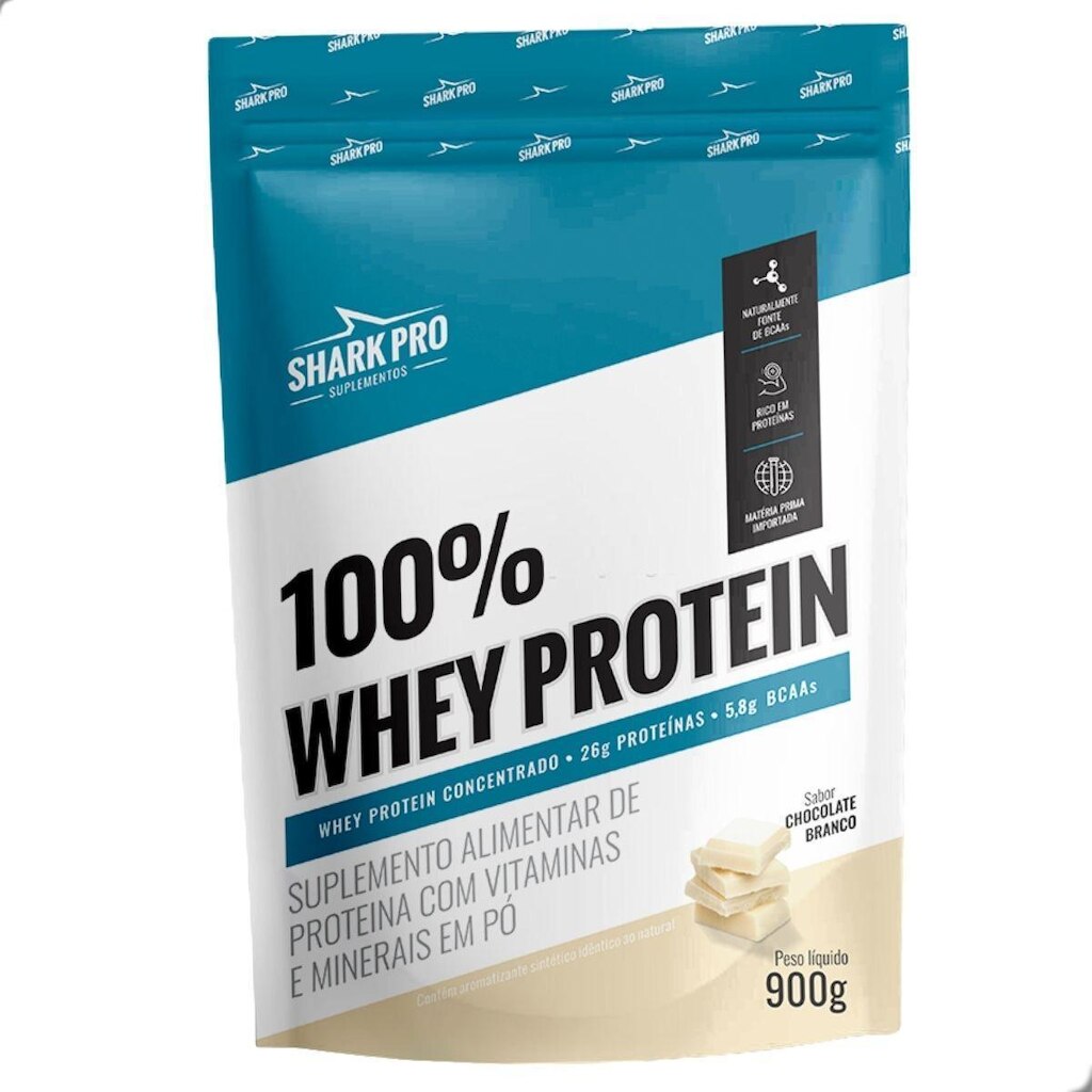 100% Whey Protein Concentrado Refil 900g Shark Pro