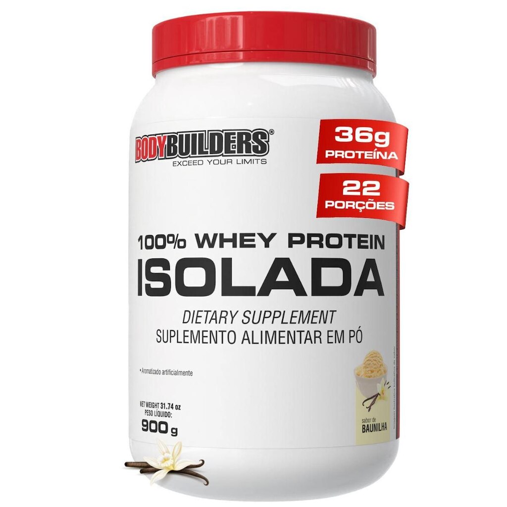 100% Whey Protein Isolada 900g - Bodybuilders