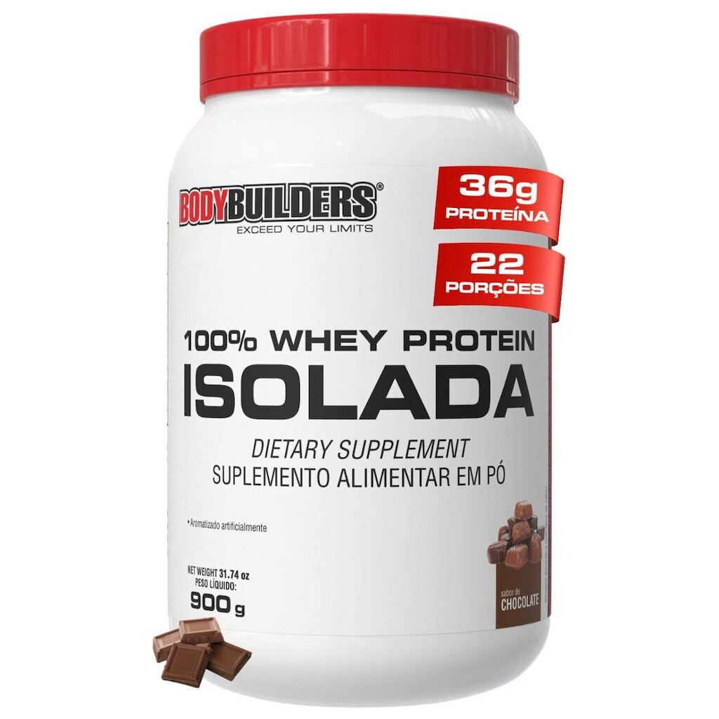 100% Whey Protein Isolada 900g - Bodybuilders