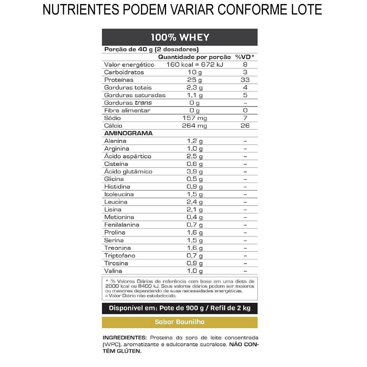 100 Whey Protein Max Titanium 900 g Baunilha Netshoes