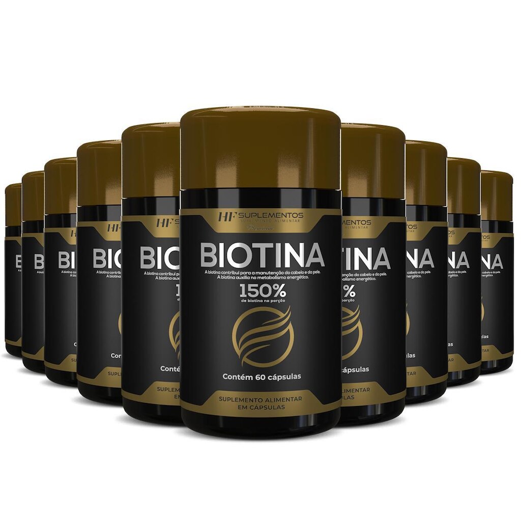 10X BIOTINA 150% PREMIUM 60CAPS HF SUPLEMENTOS