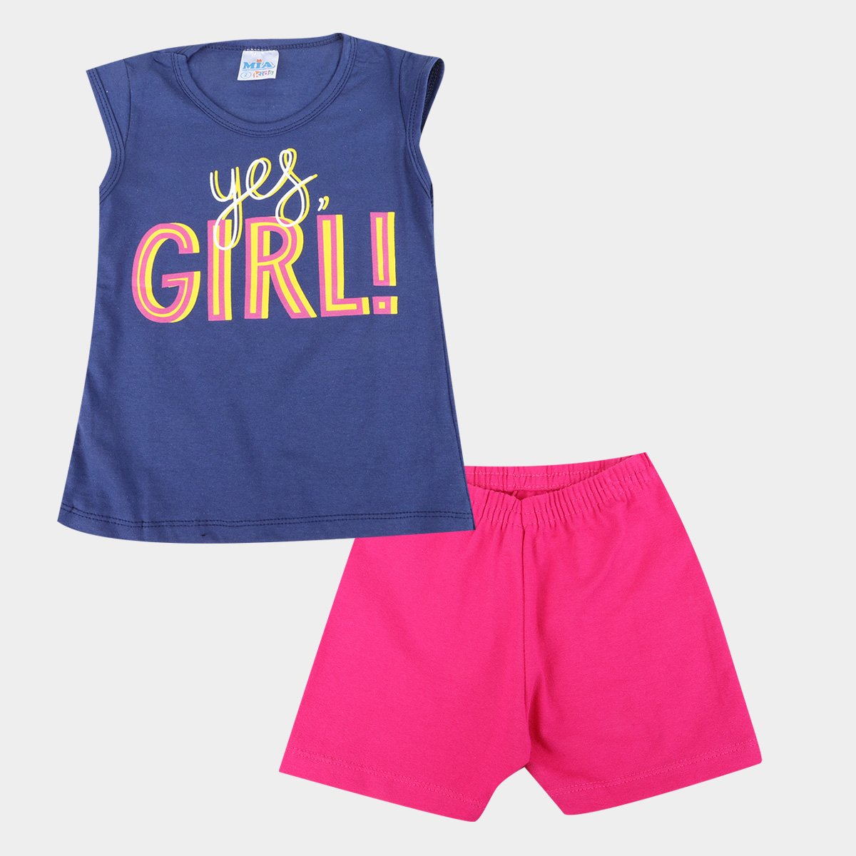 Conjunto Infantil Mia Kids Yes Girl Feminino