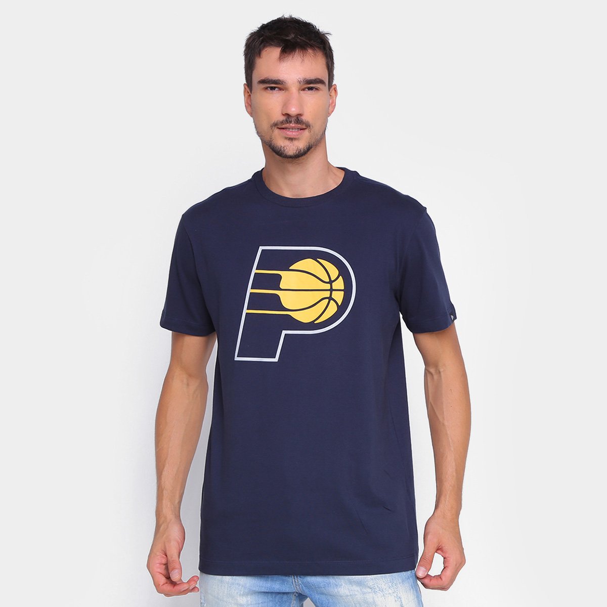 Camiseta NBA Indiana Pacers New Era Logo Masculina