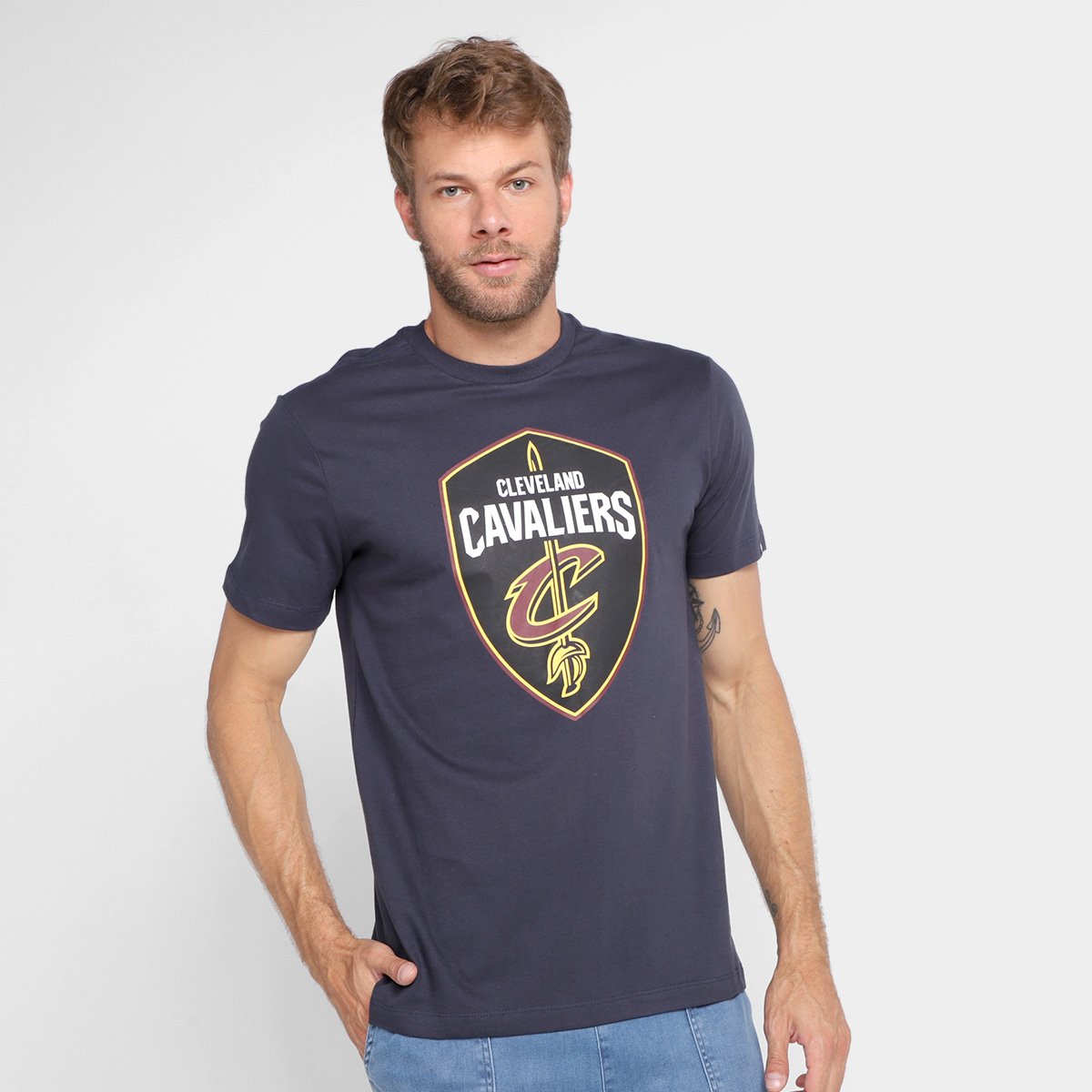Camiseta NBA Cleveland Cavaliers New Era Basic Logo Masculina