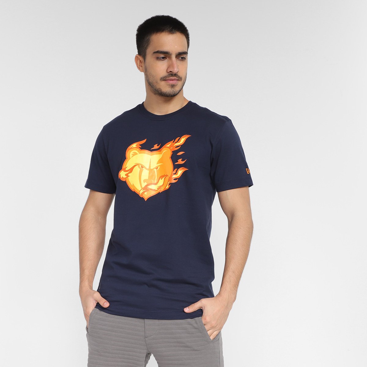 Camiseta NBA Memphis Grizzlies New Era Core Gcp Hot Streak Masculina