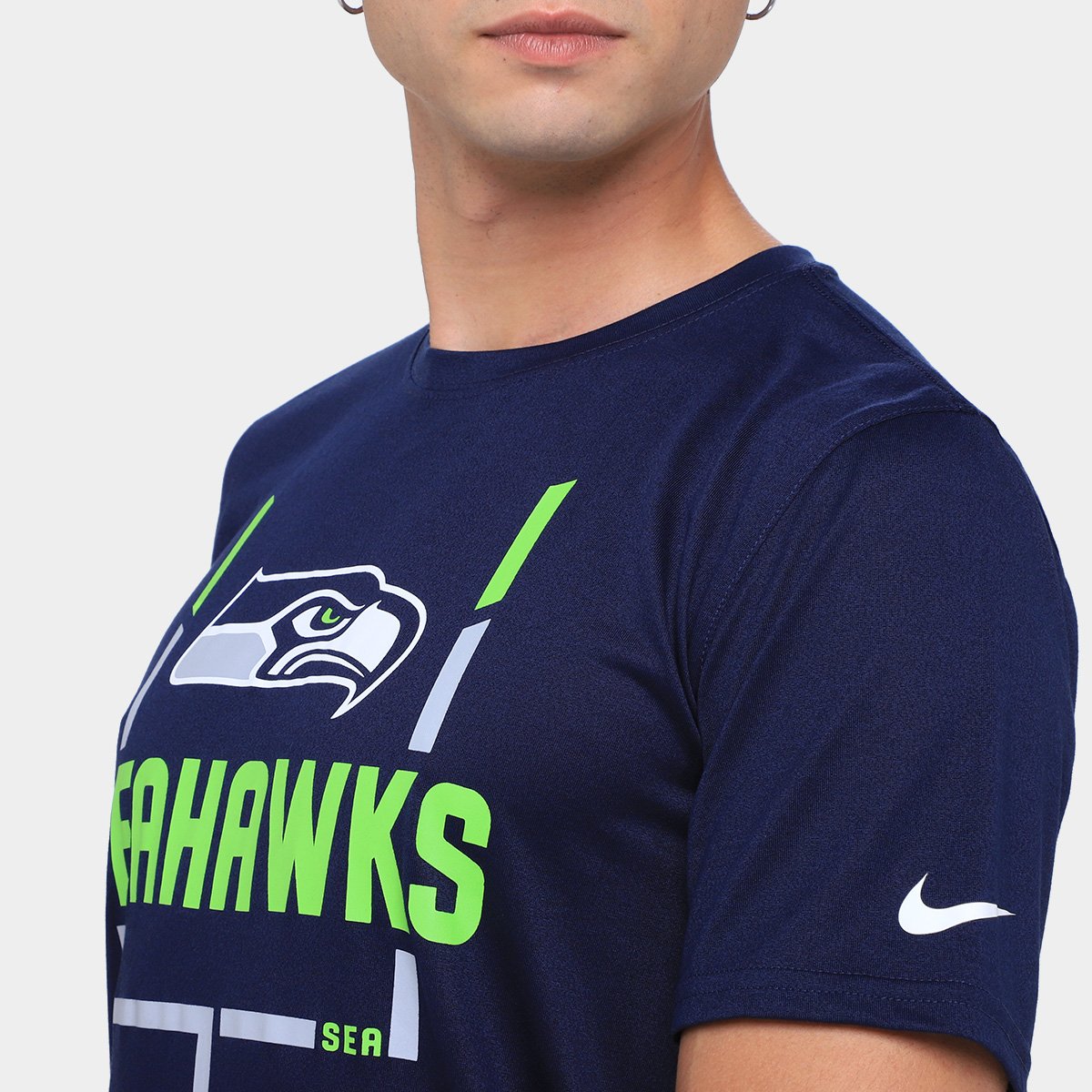 Camiseta Nike NFL Seattle Seahawks Legend Goal Post Masculina - Tam: GG - 2