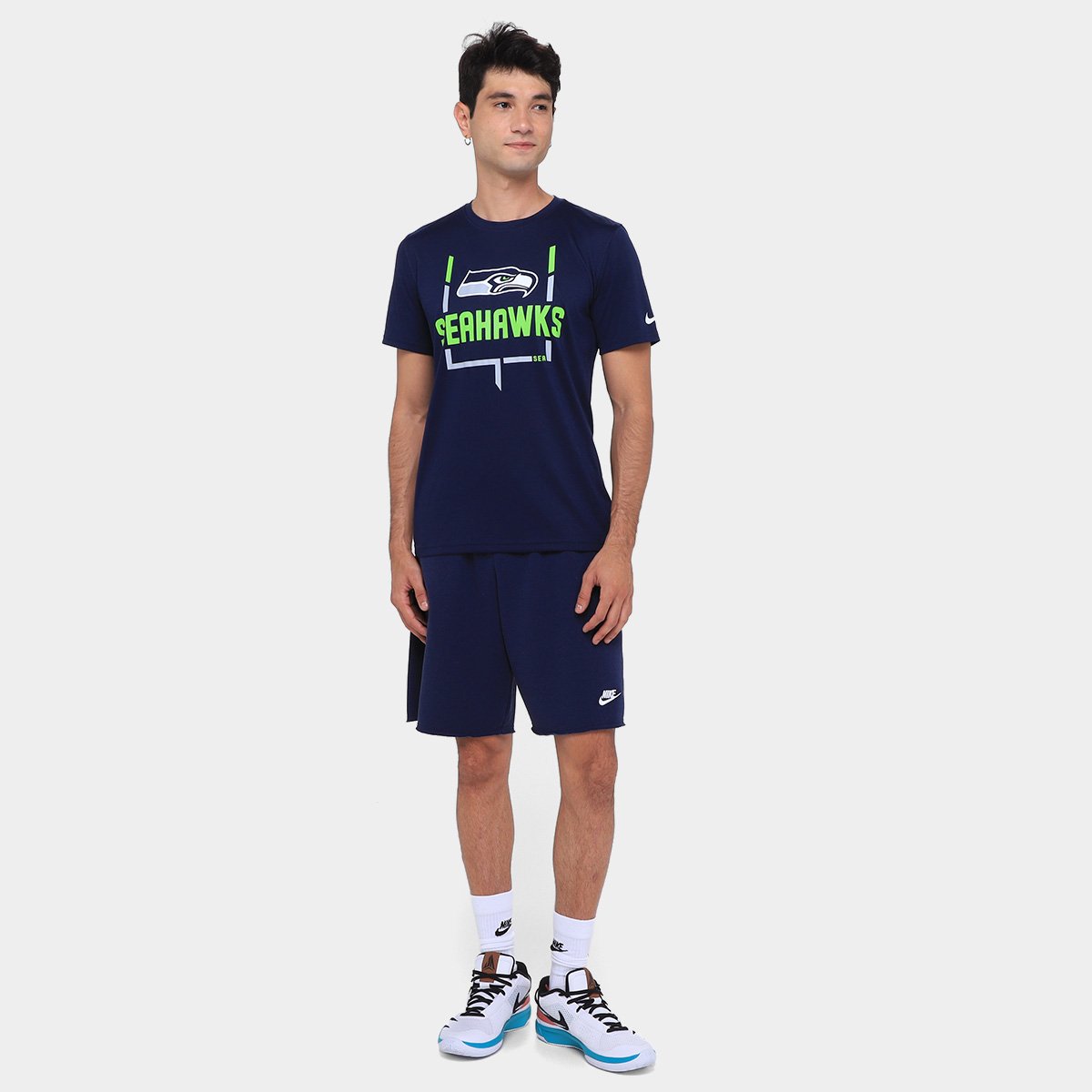 Camiseta Nike NFL Seattle Seahawks Legend Goal Post Masculina - Tam: GG - 3