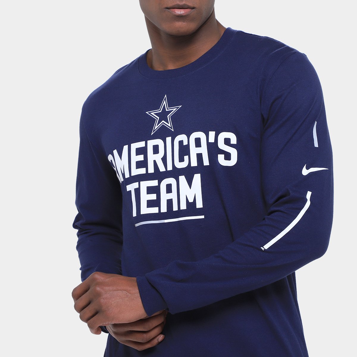 Camiseta NFL Dallas Cowboys Nike Manga Longa Masculina - Tam: GG - 2