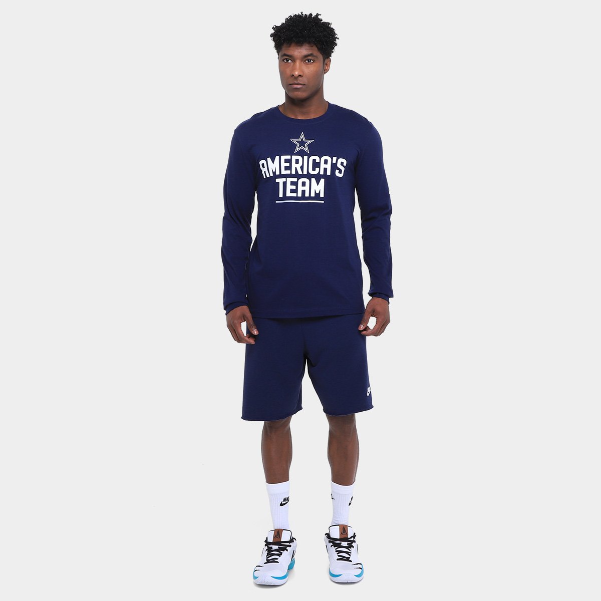 Camiseta NFL Dallas Cowboys Nike Manga Longa Masculina - Tam: GG - 3