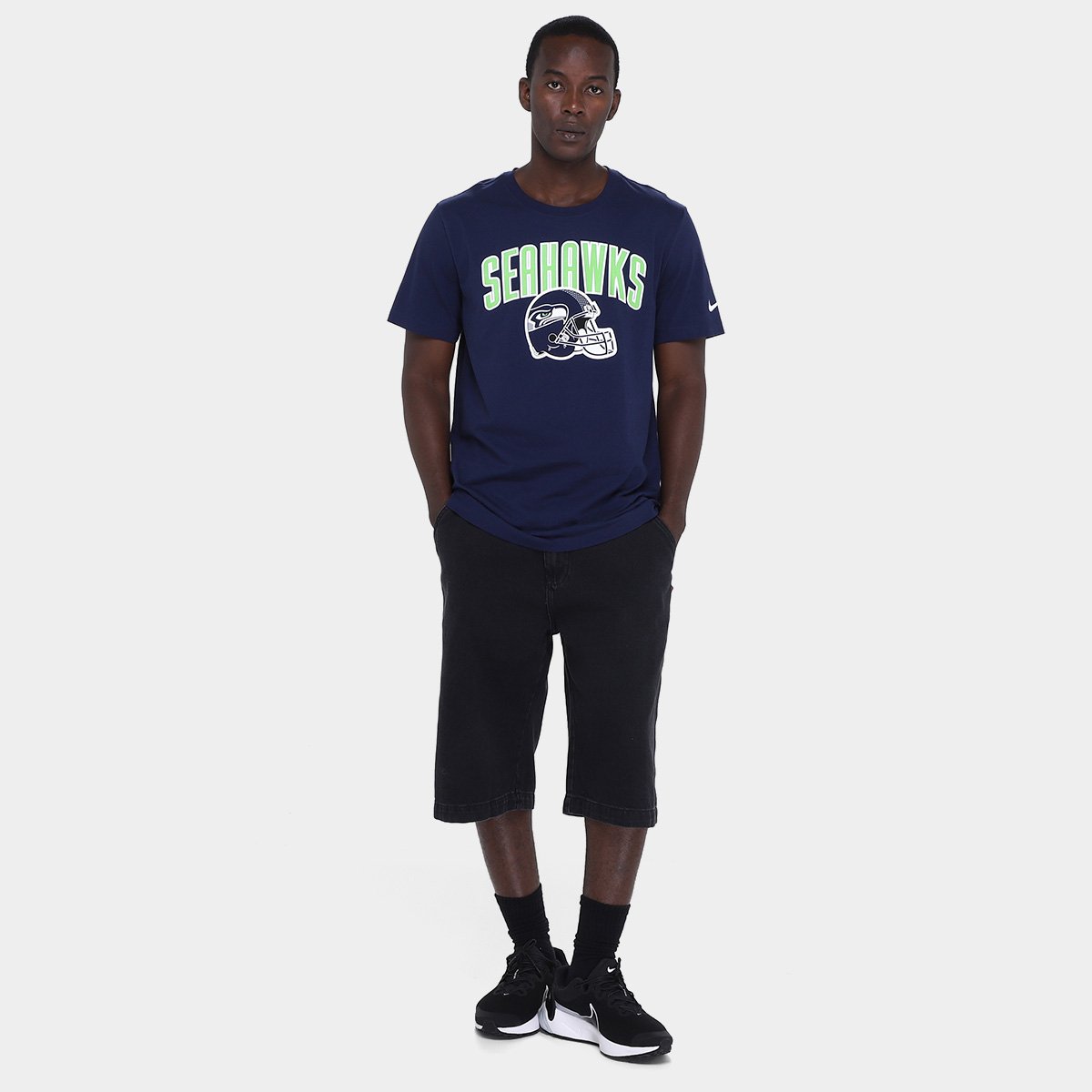 Camiseta Nike NFL Seattle Seahawks Essential Team Athletic Masculina - Tam: P - 3