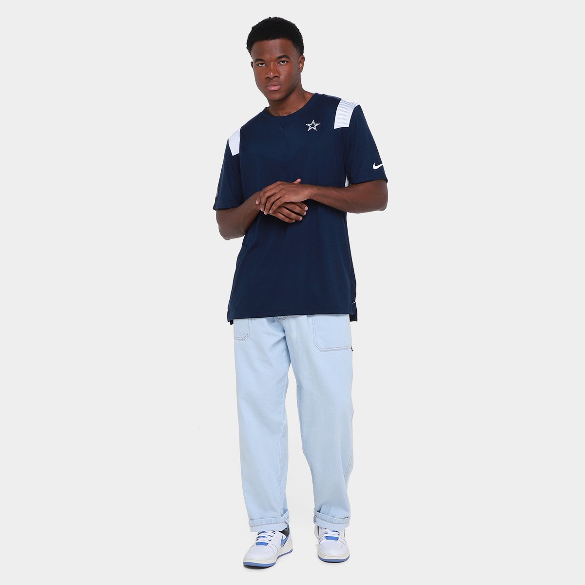 Camiseta NFL Dallas Cowboys Nike Dri-Fit Player Short Sleeve Top Masculina - Tam: EGG - 3