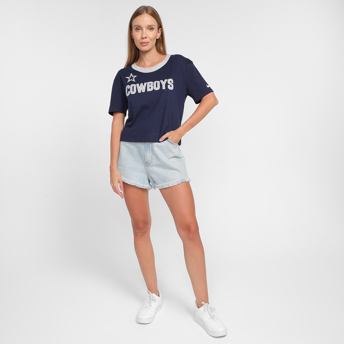 Camiseta Nike NFL Dallas Cowboys High Hip Fashion Feminina - Tam: P - 3