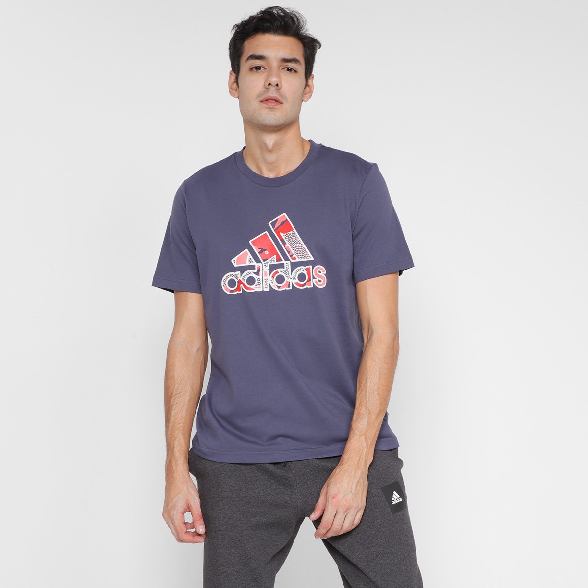 Camiseta Adidas Basketball Estampada Masculina