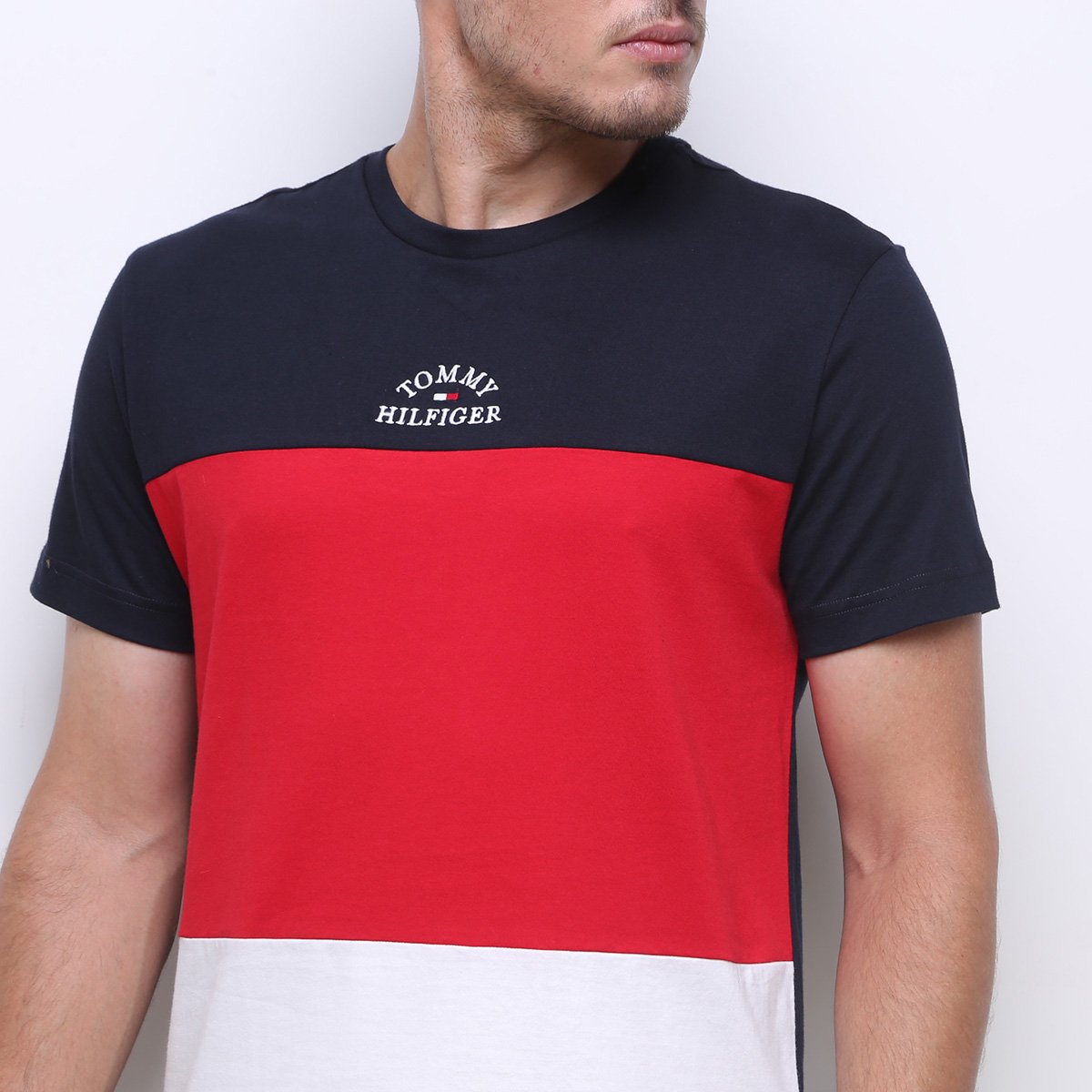 Camiseta Tommy Hilfiger Tricolor Masculina - Tam: EGG - 2