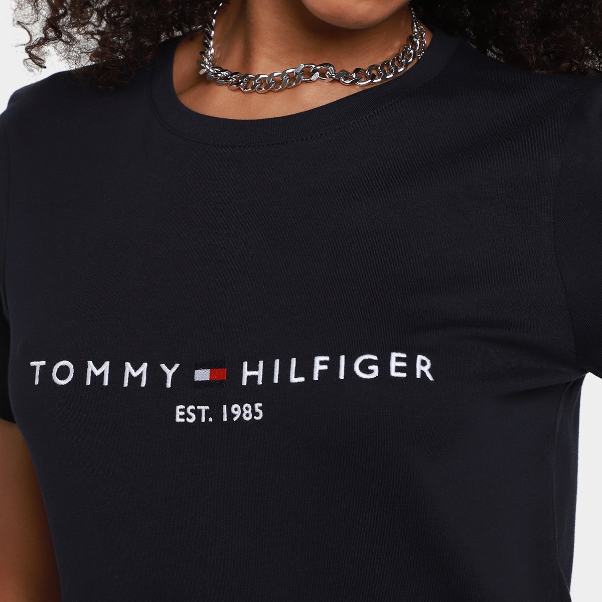 Camiseta Tommy Hilfiger Logo Feminina - Tam: P - 2