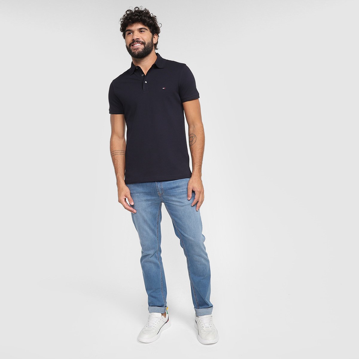 Camisa Polo Tommy Hilfiger Básica Masculina - Tam: P - 3
