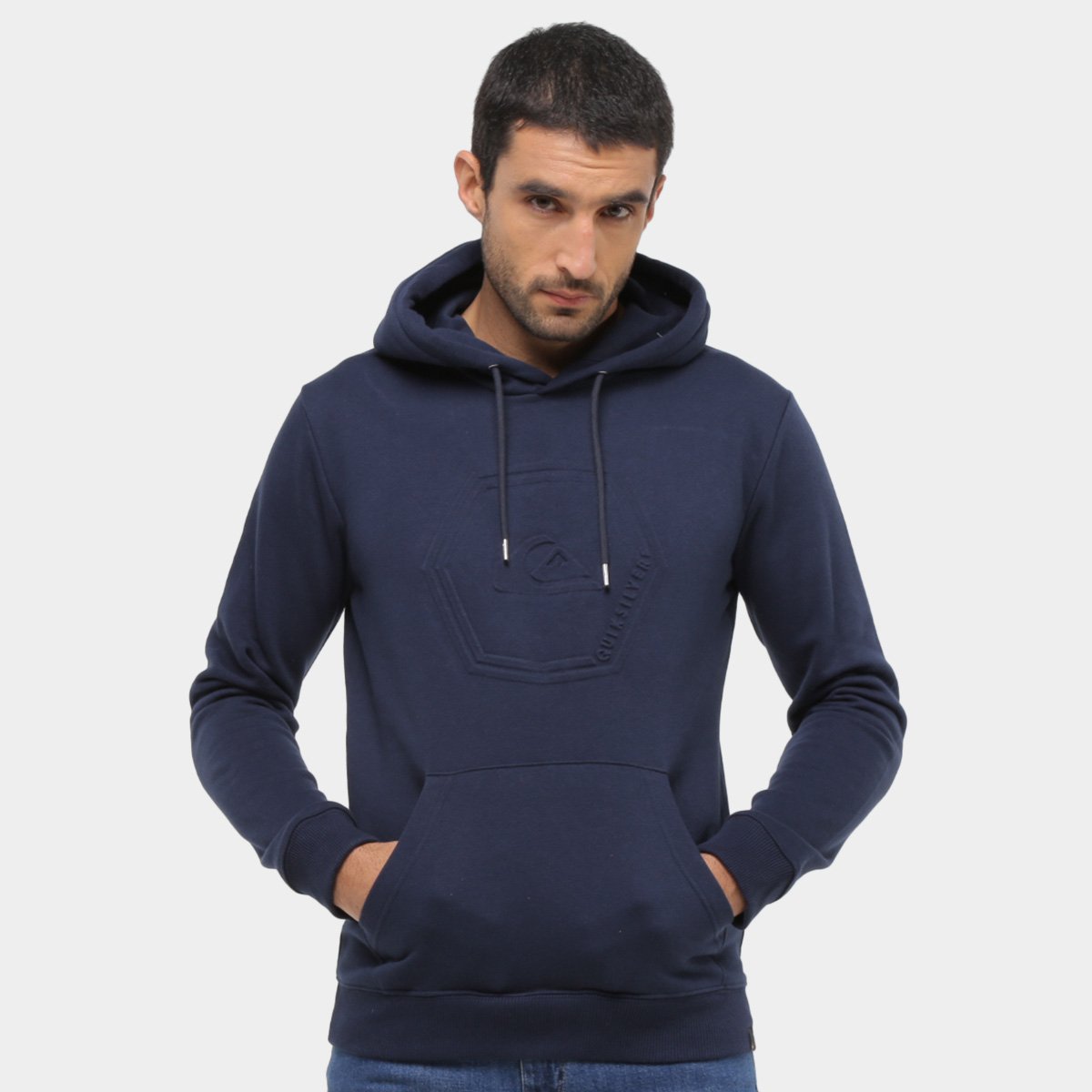 Moletom Quiksilver Swell Emboss Hood IMP Canguru Masculino