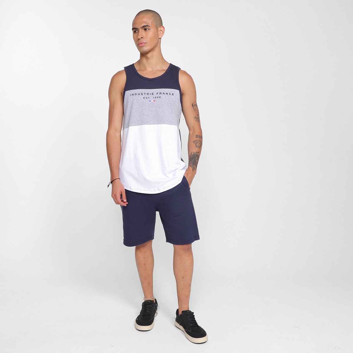 Bermuda Moletom Industrie Estampada Masculina - Tam: G - 3