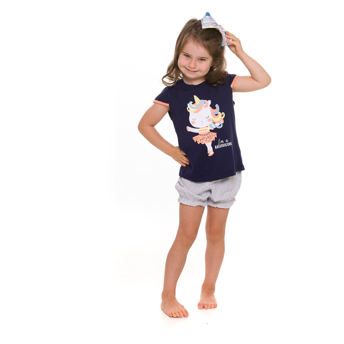 Pijama Infantil Evanilda Ballericorn Feminino