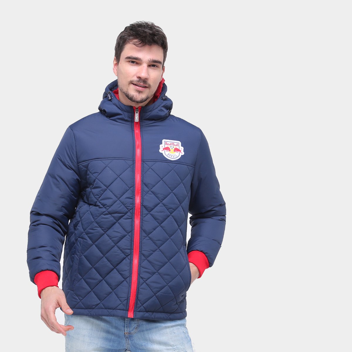 Jaqueta Puffer Red Bull Matelassê Brasil Masculina