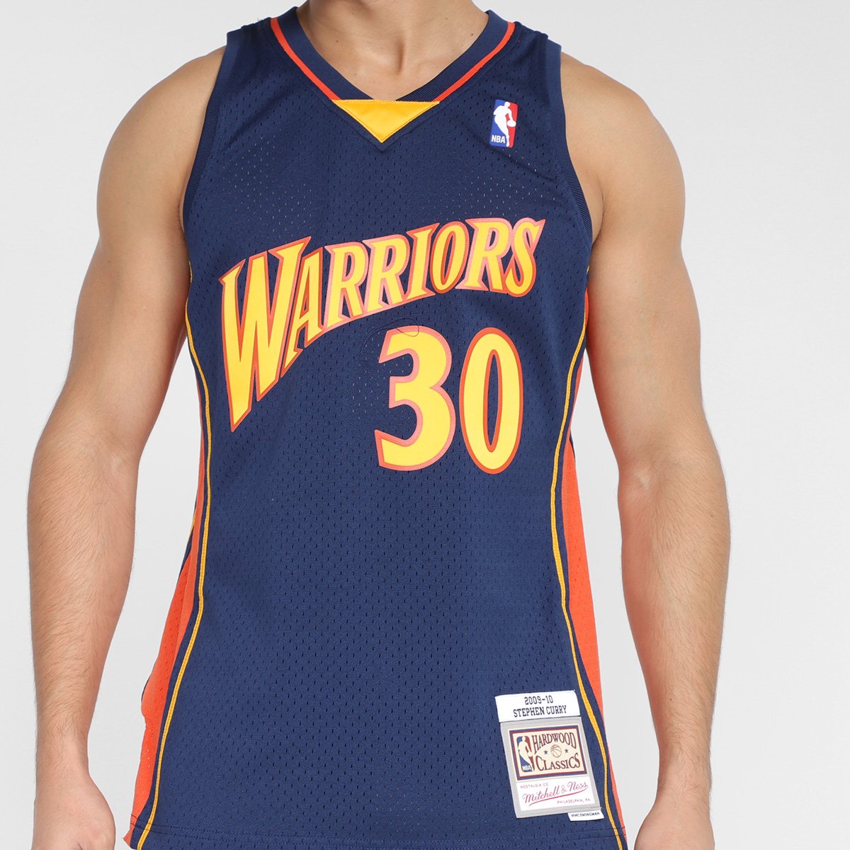 Regata Golden State Warriors Stephen Curry Mitchell & Ness Road Masculina - Tam: P - 2