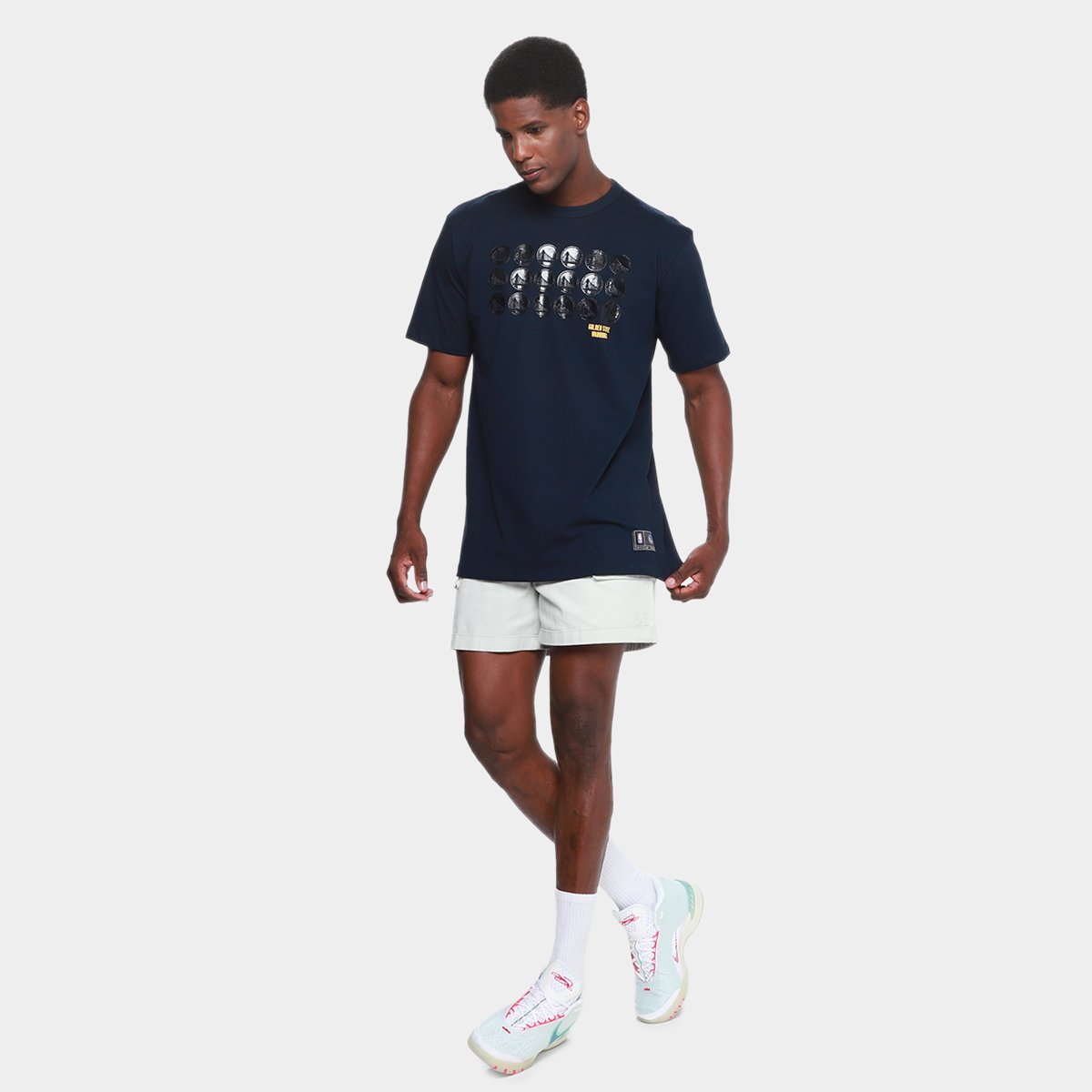 Camiseta NBA Golden State Warriors Mitchell & Ness Masculina - Tam: P - 5