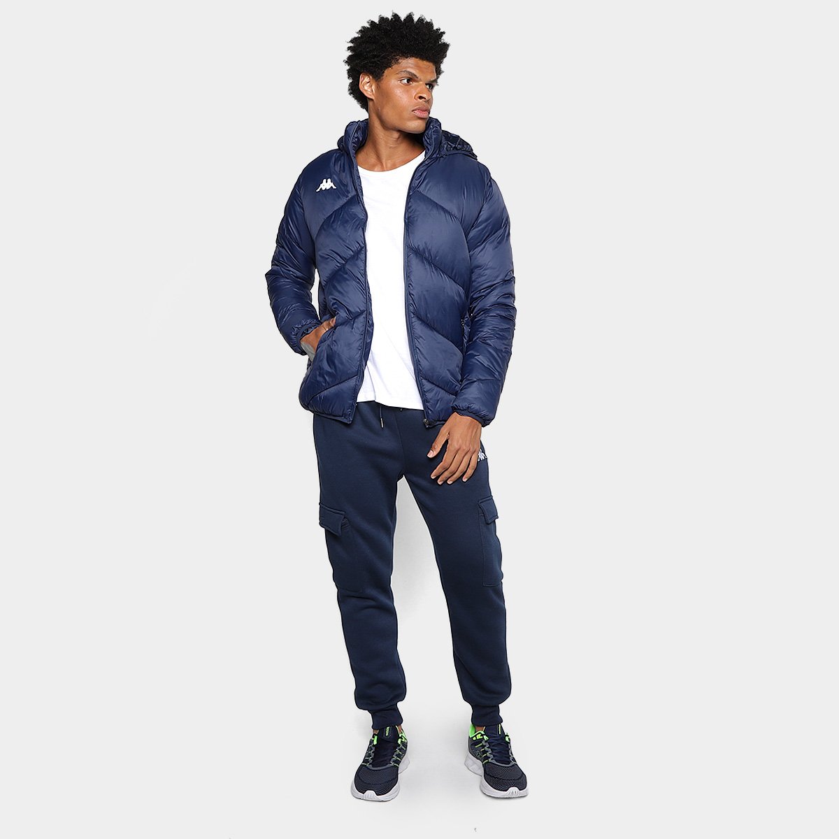 Jaqueta Puffer Kappa Padding Sport Bessie Capuz Masculina - Tam: P - 4