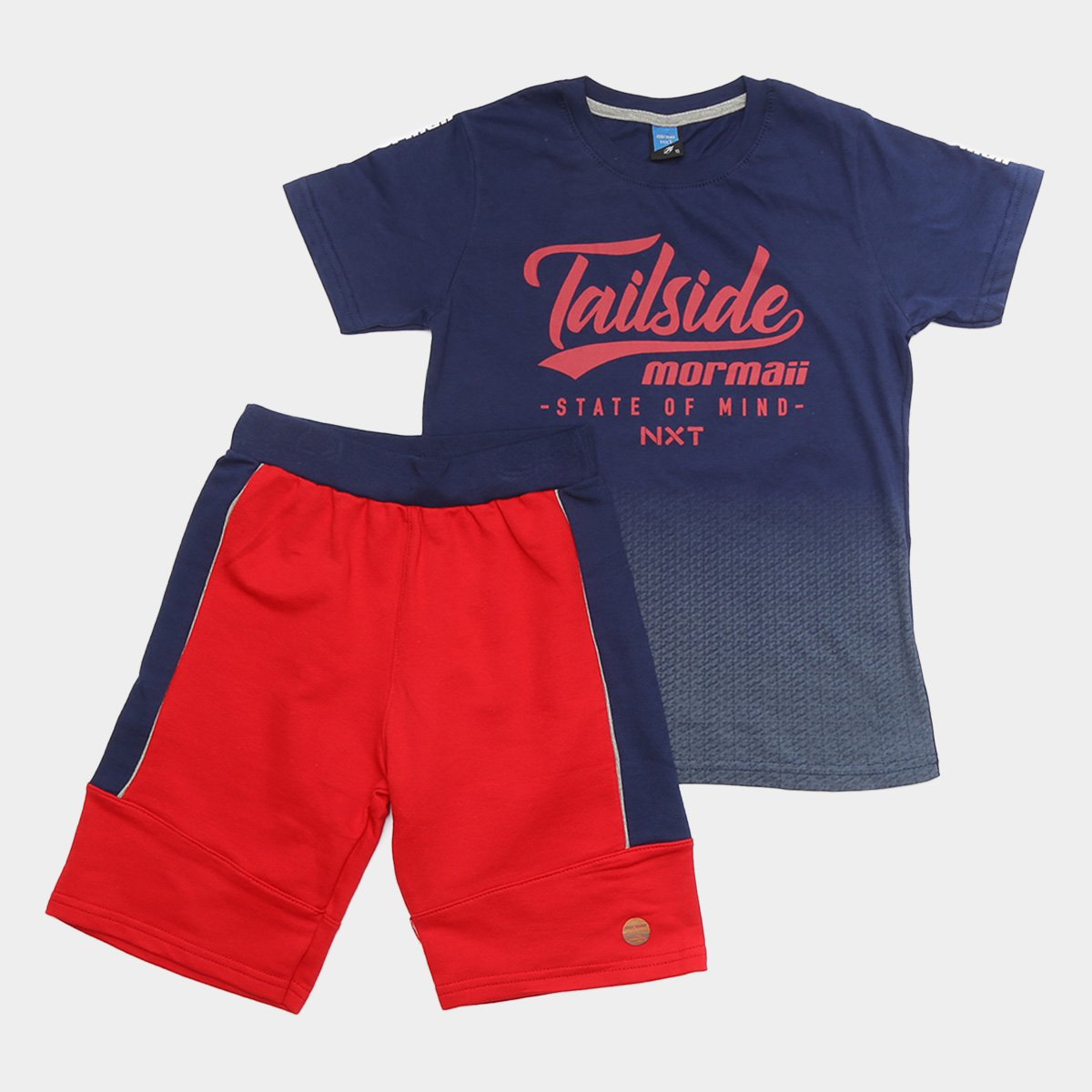 Conjunto Juvenil Mormaii NXT Tailside Camiseta + Bermuda Masculino
