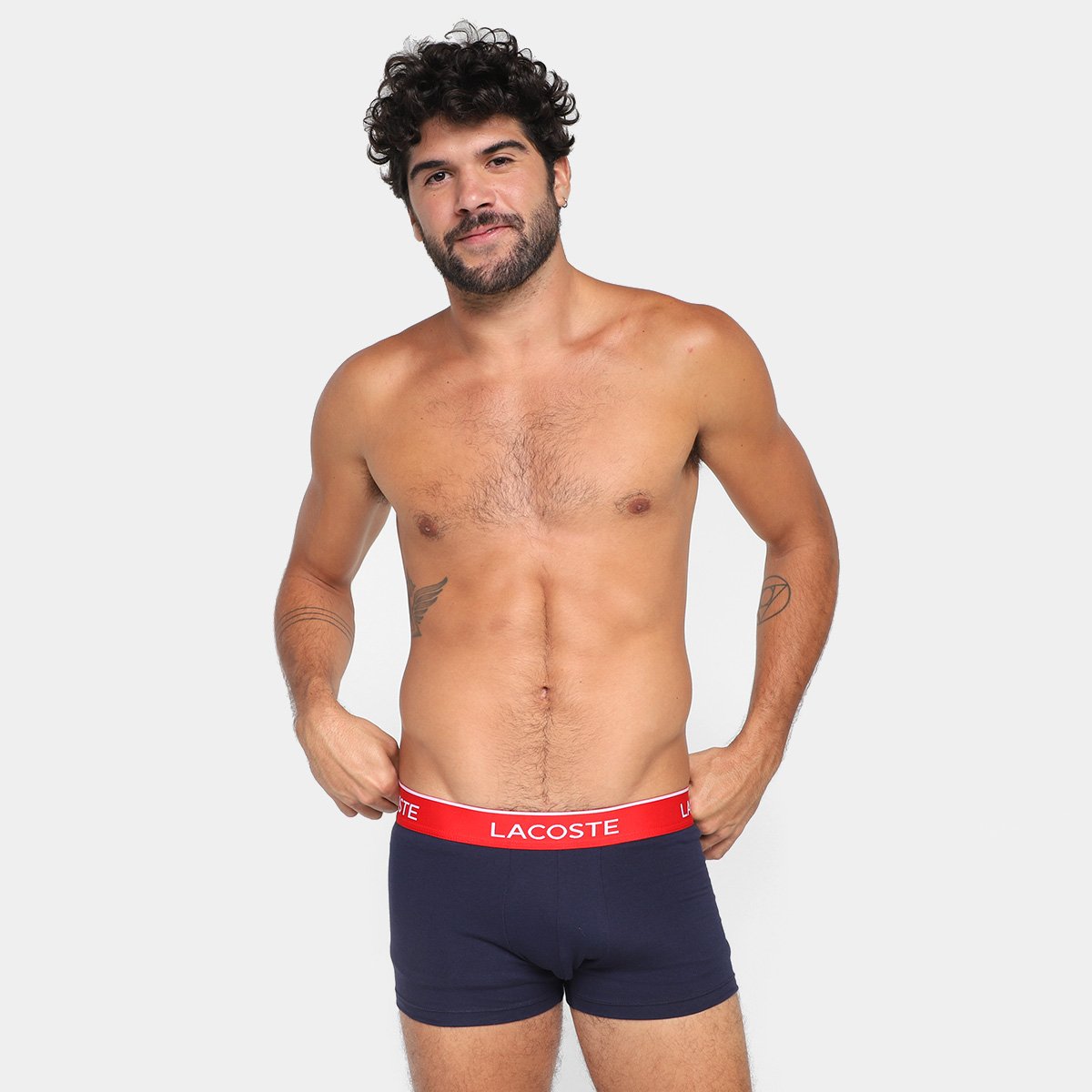 Kit Cuecas Boxer Lacoste Court 3 Peças - Tam: EG - 4