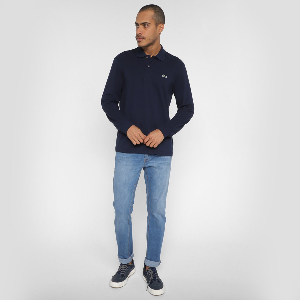 Blusa Polo Manga Longa Lacoste Casual Masculina - Tam: P - 3