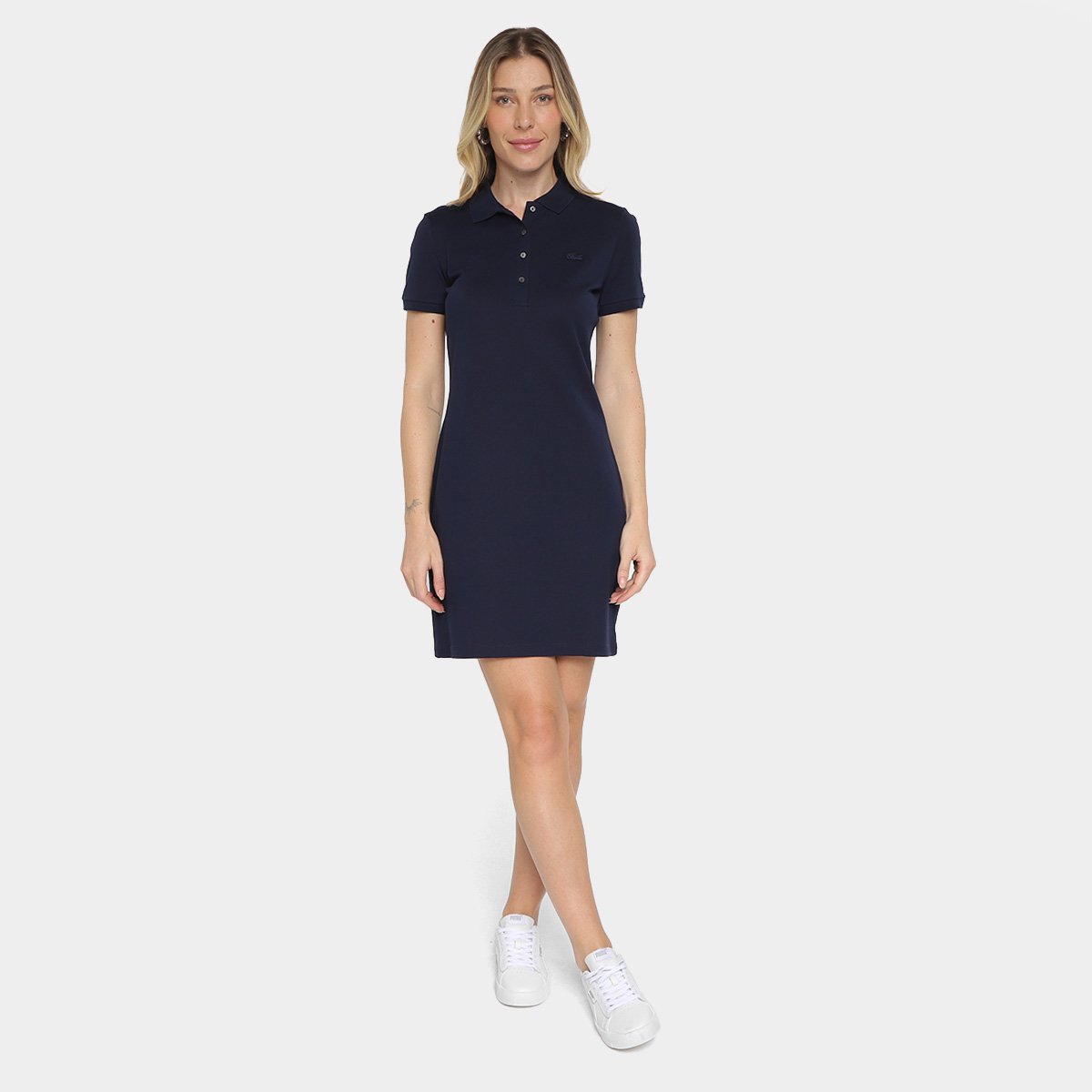 Vestido Curto Lacoste Gola Polo Feminino - Tam: 42 - 3