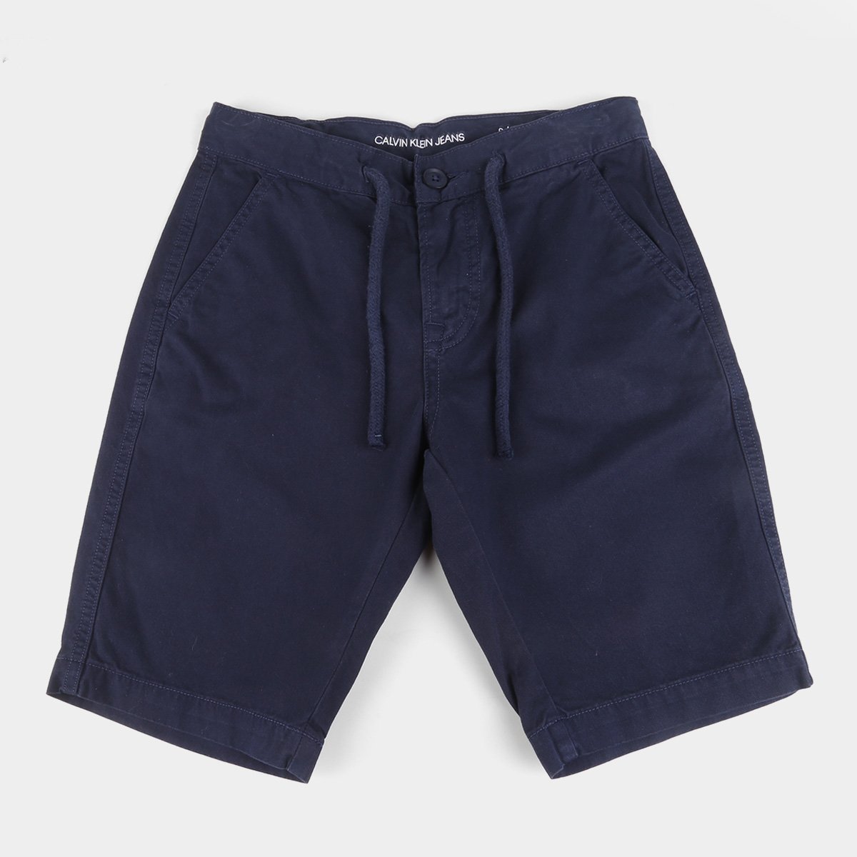 Bermuda Juvenil Calvin Klein Color Sarja Cordão Masculina