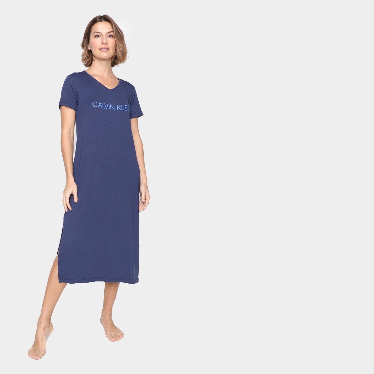 Camisola Calvin Klein Longa Recorte Lateral Feminina