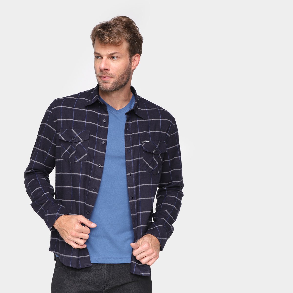 Camisa Xadrez Manga Longa Calvin Klein Masculina