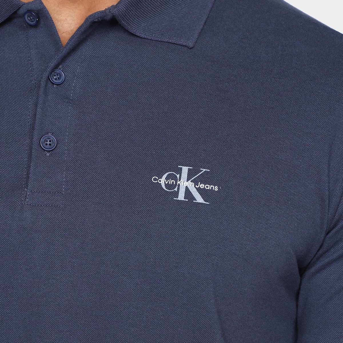 Camisa Polo Calvin Klein Logo Masculina - Tam: P - 2
