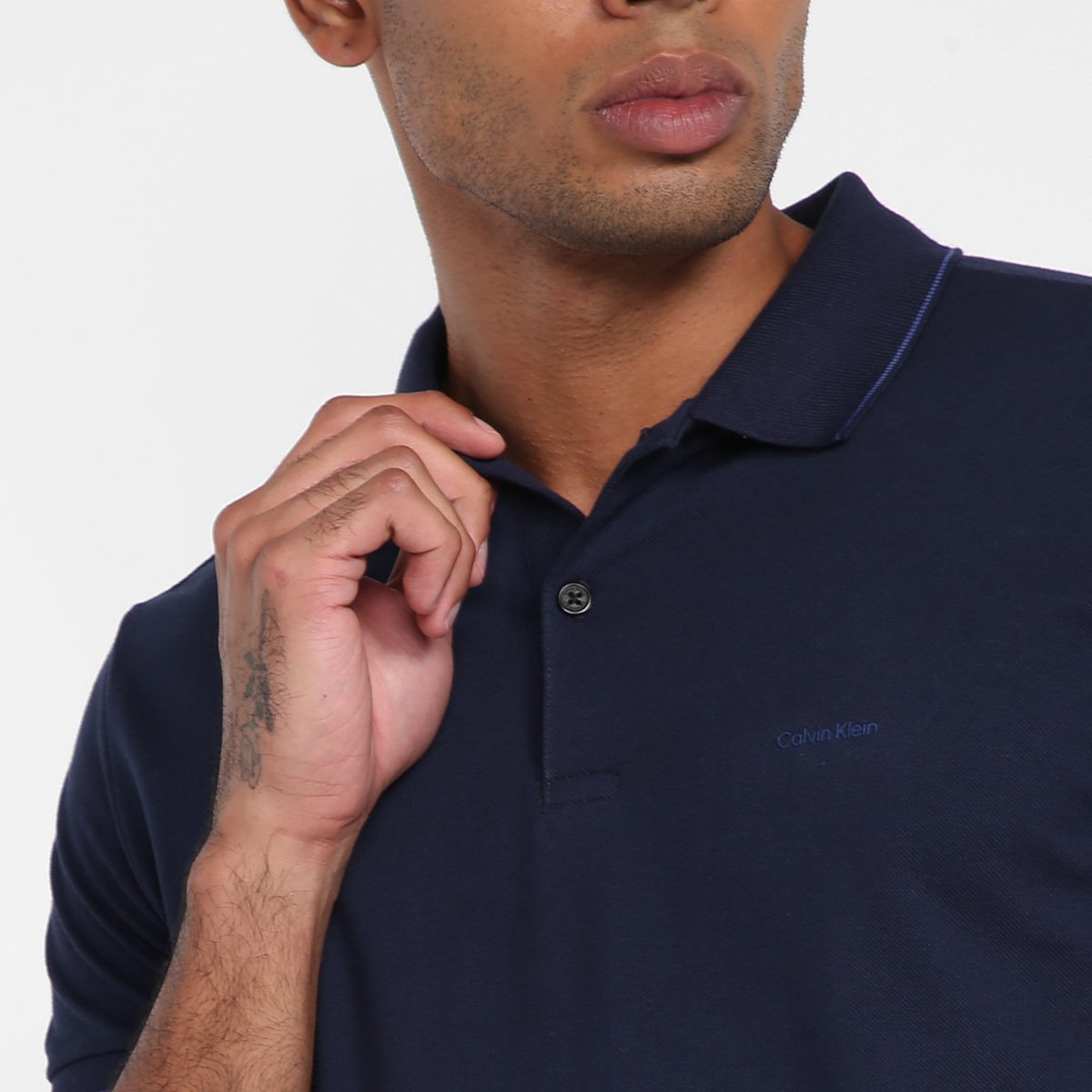 Camisa Polo Slim Calvin Klein Masculina - Tam: GG - 2