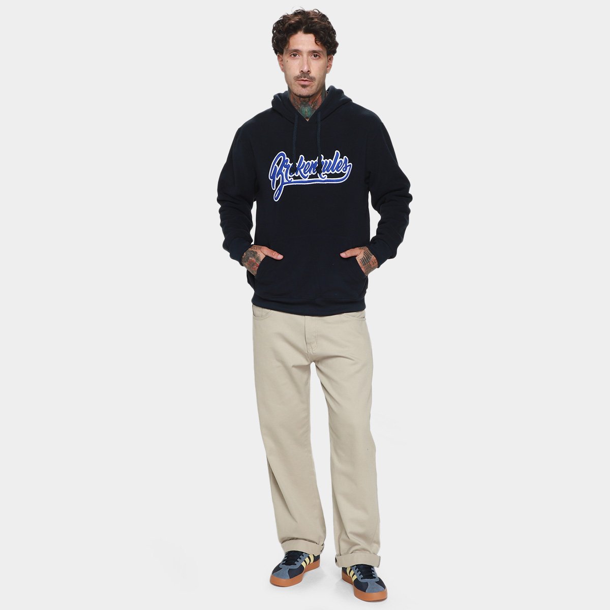 Moletom Broken Rules Bordado Masculino - Tam: P - 3