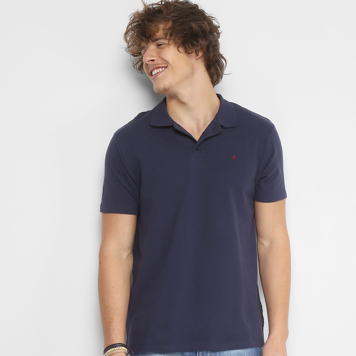 Camisa Polo em Piquet Replay Manga Curta Masculina