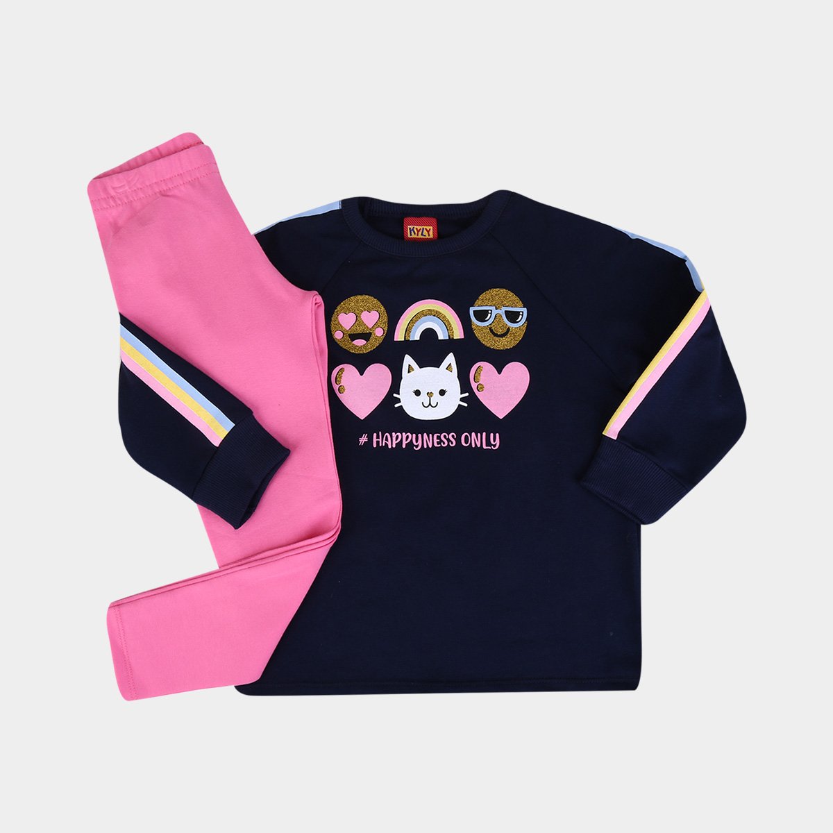 Conjunto Infantil Kyly Blusa + Legging Cotton Emotions