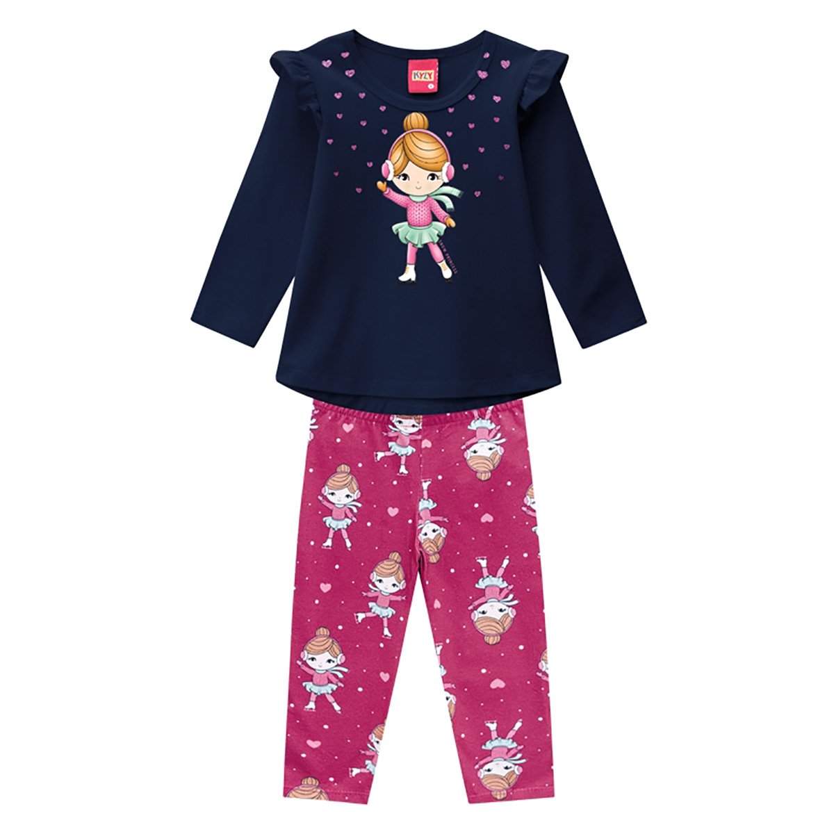 Conjunto Bebê Kyly Longo Estampado Feminino