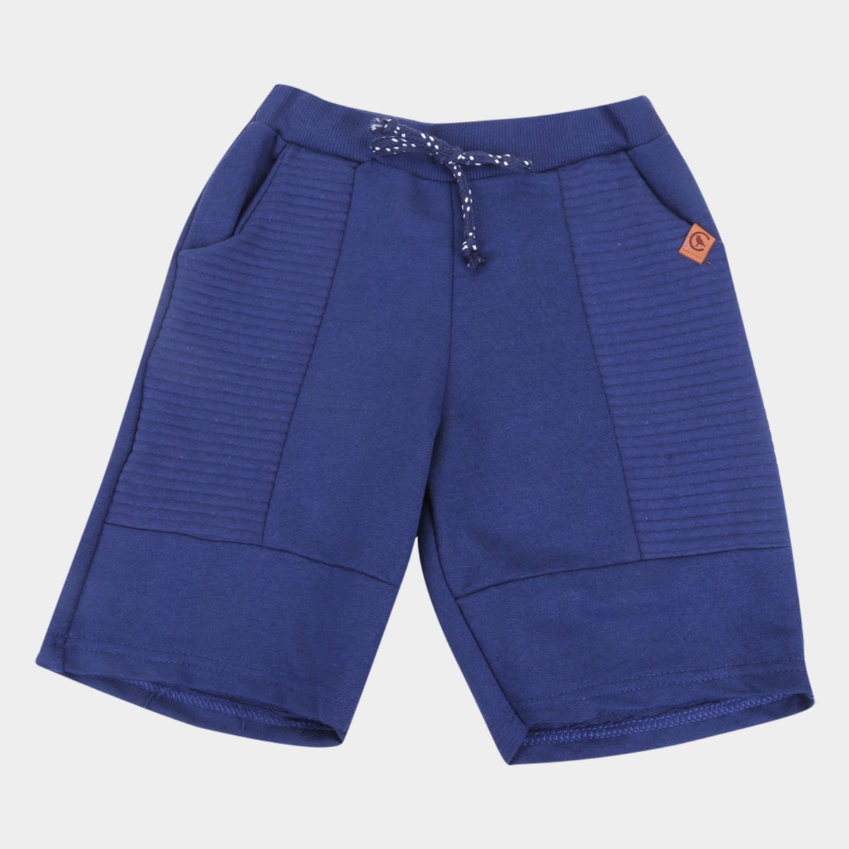 Bermuda Moletom Infantil Costão Com Recortes Masculina