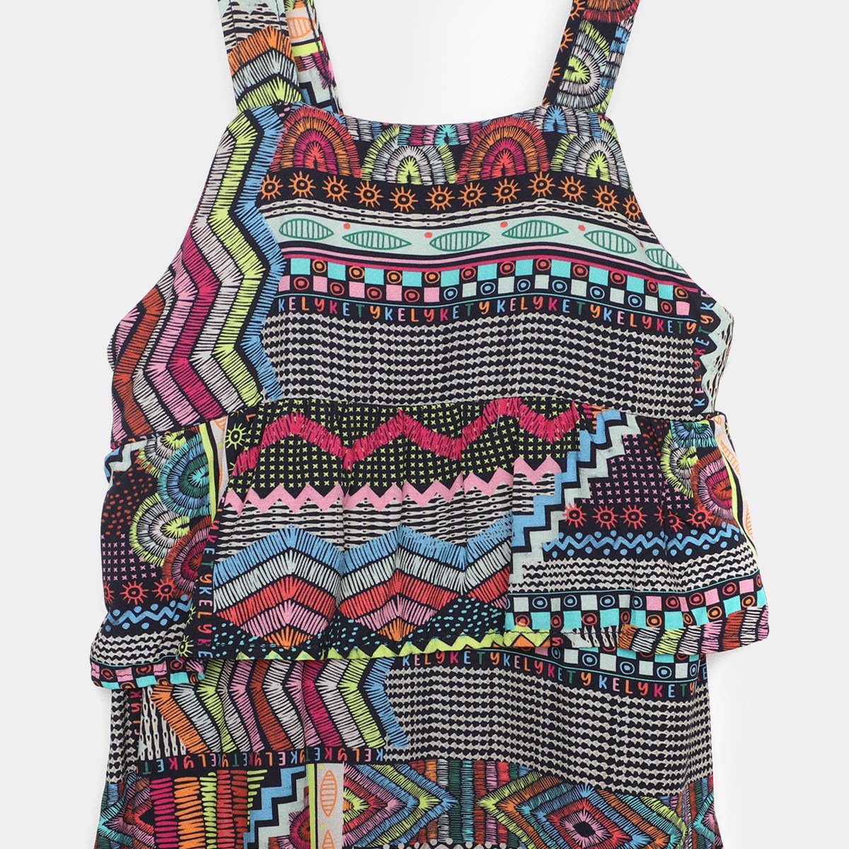 Vestido Infantil Romitex Viscose Estampado - Tam: 4A - 1
