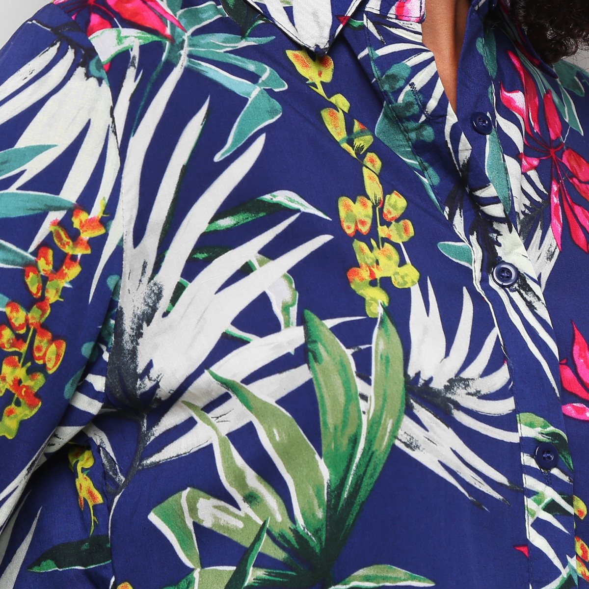 Camisa Manga Longa Yilang Floral Feminina - Tam: P - 2